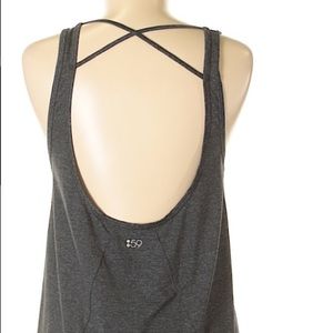 Splits59 Binx Scoop Back Tank in Grey